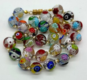 lot 51 image: Amazing Art Glass Beaded Necklace