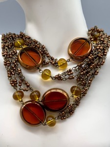 lot 69 image: Lauren Conrad Double Strand Necklace with Stunning Dark Colored Beads