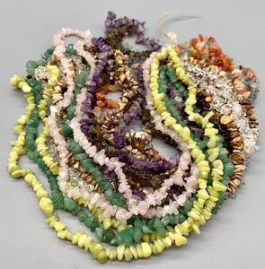 lot 95A image: Wonderful Lot of Ten Colorful Stone Necklaces