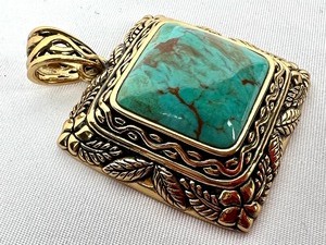lot 126 image: Barse Turquoise Pendant