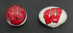 lot 107A image: University of Wisconsin Logo Sterling Silver Snap Necklace