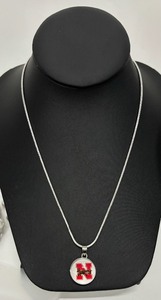 lot 93B image: University of Nebraska Sterling Silver Snap Necklace
