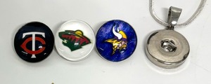 lot 10B image: 3 in 1 Minnesota Sports Team Sterling Silver Necklaces
