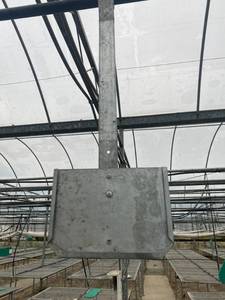 lot 9 image: Galvanized Hanging Tag Sign Brackets