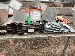 lot 8 image: Galvanized Signpost Stands
