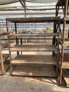 lot 21 image: 6 foot wide Heavy Duty Large Metal Framed Shelving Lot 21