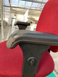 lot 85 image: Red Upholstered Office Chair