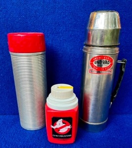 lot 38 image: (3) Vintage Thermos Jugs Ghost Busters, UNO-VAC, Thermos...