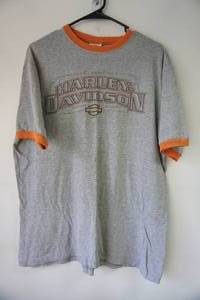 lot 44 image: Vintage Clothing Mens Large Gray Short-Sleeve Harley Davidson Brand Zylstra Harley Davidson Elk River Minnesota T-Shirt