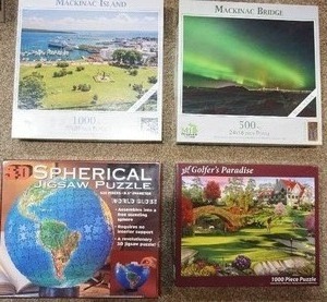lot 62 image: Hobbies Games Puzzles Lot of Four Jigsaw One-Setting Puzzles...