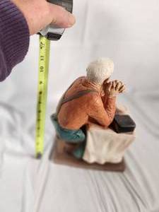 lot 38 image: Vintage 1980s Pat Rankin Old Man Praying - Giving Thanks