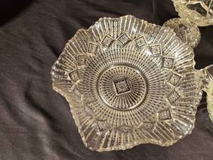 lot 54 image: Variety of Crystal Serving Pieces