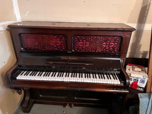 lot 1 image: Vintage Decker Brothers Upright Piano