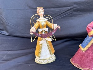 lot 9 image: Decorative Nativity Scene - Mary with Baby Jesus, Joseph, and Angel