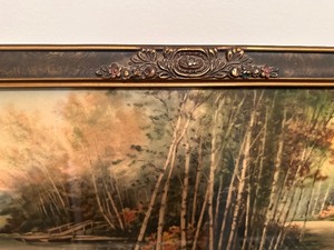 lot 87 image: Vintage Print in Ornate Frame