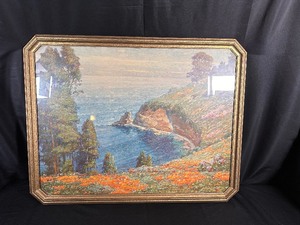 lot 94 image: Framed Print Titled Lovers Cove - Catalina Island, CA