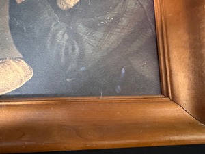 lot 101 image: Vintage Grace Print in Gold Wood Frame