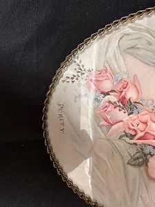 lot 104 image: Vintage Flue Cover Reproduction - Oval Victorian Lady Purity