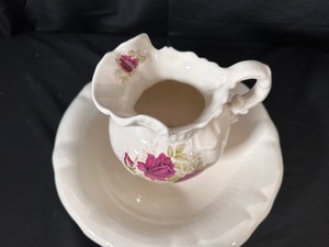lot 113 image: Vintage Water Pitcher with Bowl