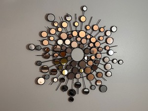 lot 123 image: Retro Art Deco Mirrored Wall Art