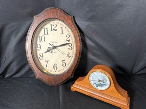 lot 129 image: Wall Clock and Mantel Clock