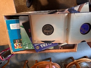 lot 144 image: Bench filled with Records