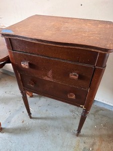 lot 282 image: Two Drawer Side TableNight Stand
