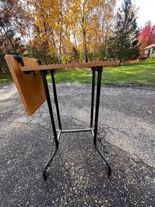 lot 111 image: Vintage Industrial Metal Typing Table
