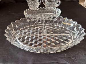 lot 125 image: Variety of Vintage Fostoria American Serving Pieces
