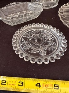lot 179 image: Variety of Vintage Glass Serving Pieces