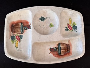 lot 175 image: Vintage Collectible Ceramic 4 Compartment Serving Lunch TrayRelish Tray
