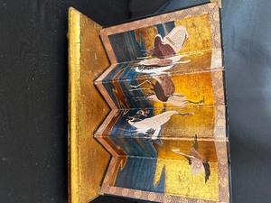 lot 185 image: Japanese Crane Folding Screen