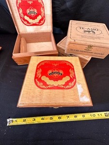 lot 190 image: Variety of Cigar Boxes - 4 Total