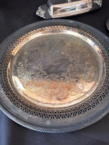 lot 209 image: Silver Plated Serving Pieces