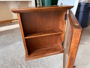 lot 245 image: Antique Wall Mounted Curio Cabinet