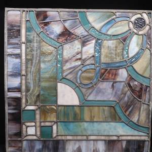 lot 4 image: STAINED GLASS 24 X 24 PANEL