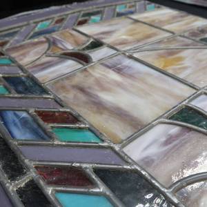 lot 6 image: STAINED GLASS 24 X 24 PANEL