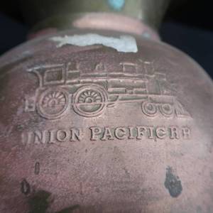 lot 12 image: VINTAGE UNION PACIFIC COPPER SPITOON