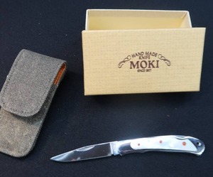 lot 30 image: HAND MADE  MOKI KNIFE IN ORIGINAL BOX