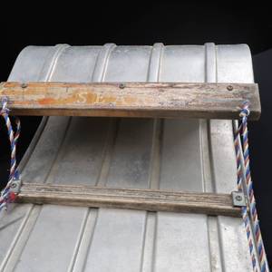 lot 89 image: RARE ALUMINUM TOBOGGAN