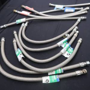 lot 115 image: BRAIDED STAINLESS STEEL PLUMBING