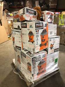 Pallet of WetDry Shop Vacs Various Sizes and Conditions   Customer Returns See Pictures