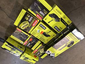 Lot of Assorted Ryobi Lawn Care Items Various Models and Conditions   Customer Returns See Pictures