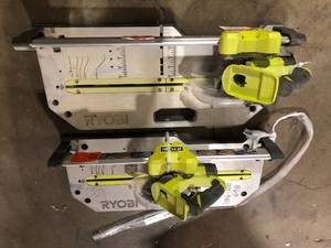 Lot of 2 RYOBI ONE 18V 5.5in. Cordless Flooring Saw with Blade (Tool Only) Customer Returns See Pictures