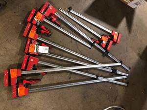 Lot of BESSEY K-Body REVOlution (KRE) 24 in. Capacity Parallel Clamp with Composite Plastic Handle and 3-34 in. Throat Depth Customer Returns See Pictures