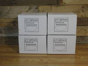 lot 173 image: Four (4) E Lighting 9 Flush Ceiling Mount Dome Light Fixture - Brushed Nickel