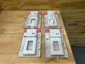 lot 98 image: ALURATEK Lot of 4-  2-Port USB Charging Wall Plates