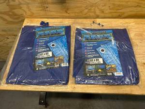 lot 60 image: Lot of 2 All Purpose Tarps- 6ft x 8ft