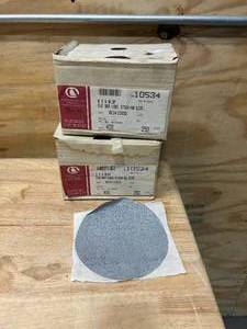 lot 85 image: CARBORUNDUM ABRASIVES Lot of 2 Boxes of- 400 Grit 6 x 0 RLSP SC Dri-Lube Stick-On Discs (250 per box)