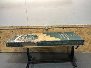 lot 73 image: Bme Ethan 14 Inch Deluxe Bed Frame with Headboard - Rustic & Scandinavian Style Solid Acacia Wood No Box Spring Needed 12 Strong Slat Support Easy Assembly King, Dark Brown- Damaged